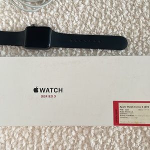 Apple Watch Series 3 Black 38 MM and Accessories. Excellent condition.